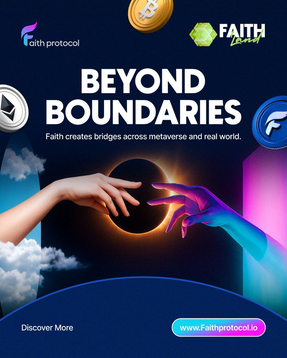 risham38630's tweet photo. ✨ BEYOND BOUNDARIES — Web3 Starts Here ✨

Faith Protocol bridges metaverse and reality, powering innovation, creativity, and decentralized opportunities. Step into the future with Faith. 🚀

🌐 https://t.co/djA1OtQazo

#FaithProtocol #Web3 #Metaverse #Blockchain https://t.co/6jdRYAKCuR