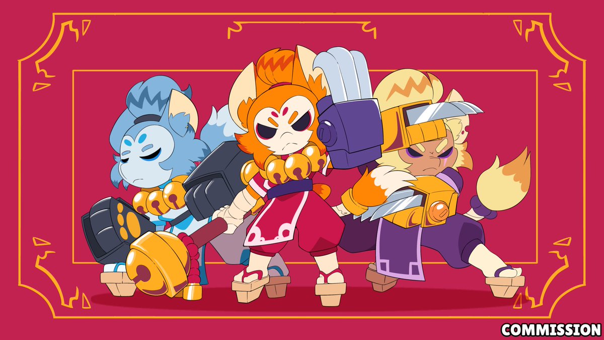 Flat Color Comm by <a href="/Leirbag4857/">leirbagge</a> 
.
Kickboxer Kit and his chromas in Brawl Stars Ultimate style.
.
#BrawlStars #BrawlStarsArt #brawlstarsfanart