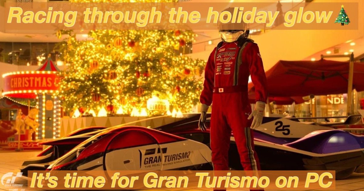 KOno8hc5's tweet photo. Under the Christmas lights, we keep dreaming of GT on PC. 🎄🚗💙　
#GranTurismo #GT7 #GT8 #SimRacing #gtcommunity #BringGTtoPC https://t.co/wuReMEGck4