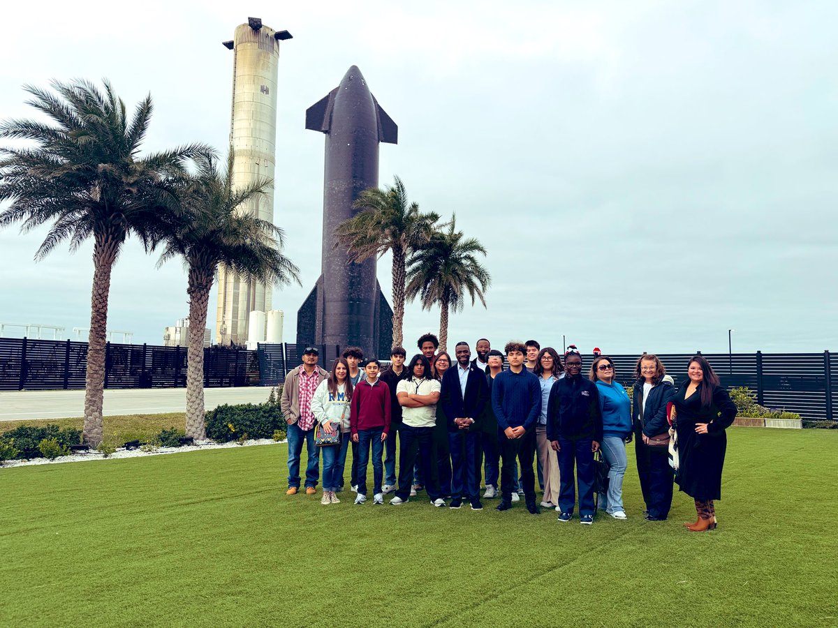 <a href="/SpaceX/">SpaceX</a>, thank you for hosting my office - <a href="/TXSBOE/">Texas State Board of Education</a> District 2 and for the students, parents, and educators from South Texas, where I humbly serve. This trip is a crucial part of my rural schools initiative. I will ensure that every student has access to in-demand high-paying jobs