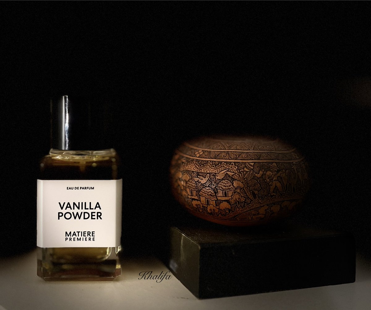 KKingKhalifa's tweet photo. A sophisticated +elegant take on vanilla, like you’re swimming in a soft cloud. #MatierePremiere #VanillaPowder #Paris #France ❤️#sotd #Fragzspace https://t.co/sf0LOK0bOz