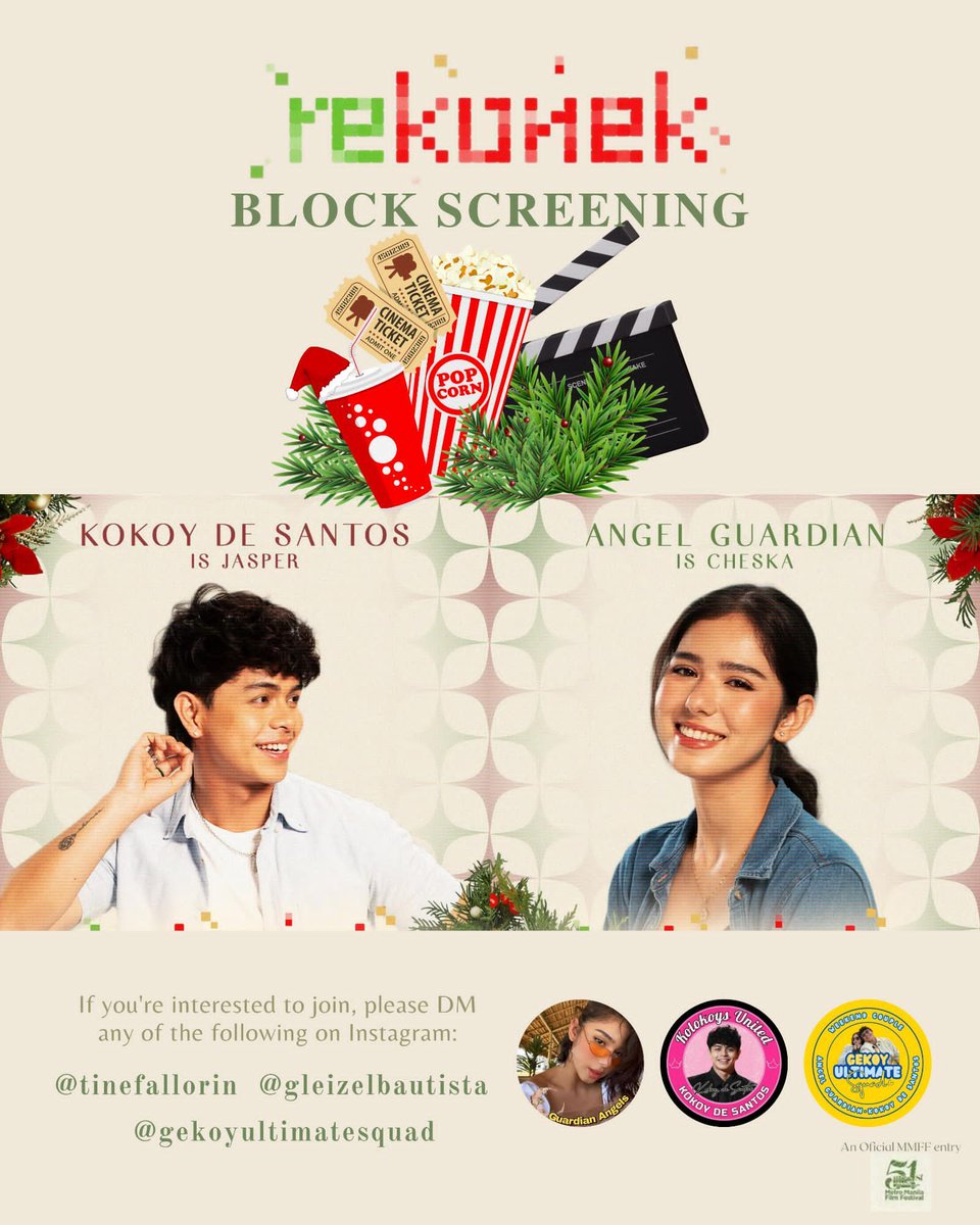 Angels, Kolokoys and Gekoys, let's come together for our favorites, Angel and Kokoy!

Suportahan natin ang first  movie nila together na kasama sa 51st MMFF.

Mas masaya pag sama-sama. DM us if you're interested to join.

#Rekonek #GeKoy
#KokoyDeSantos #AngelGuardian