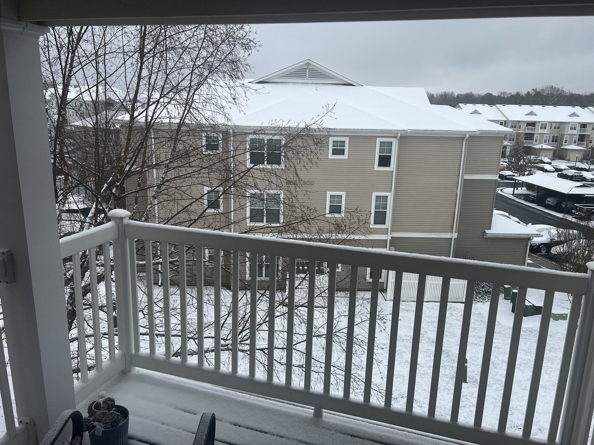 BaltimorePerk's tweet image. From my daughter in California @ 815 am. Just very light flurries in Bel Air currently.