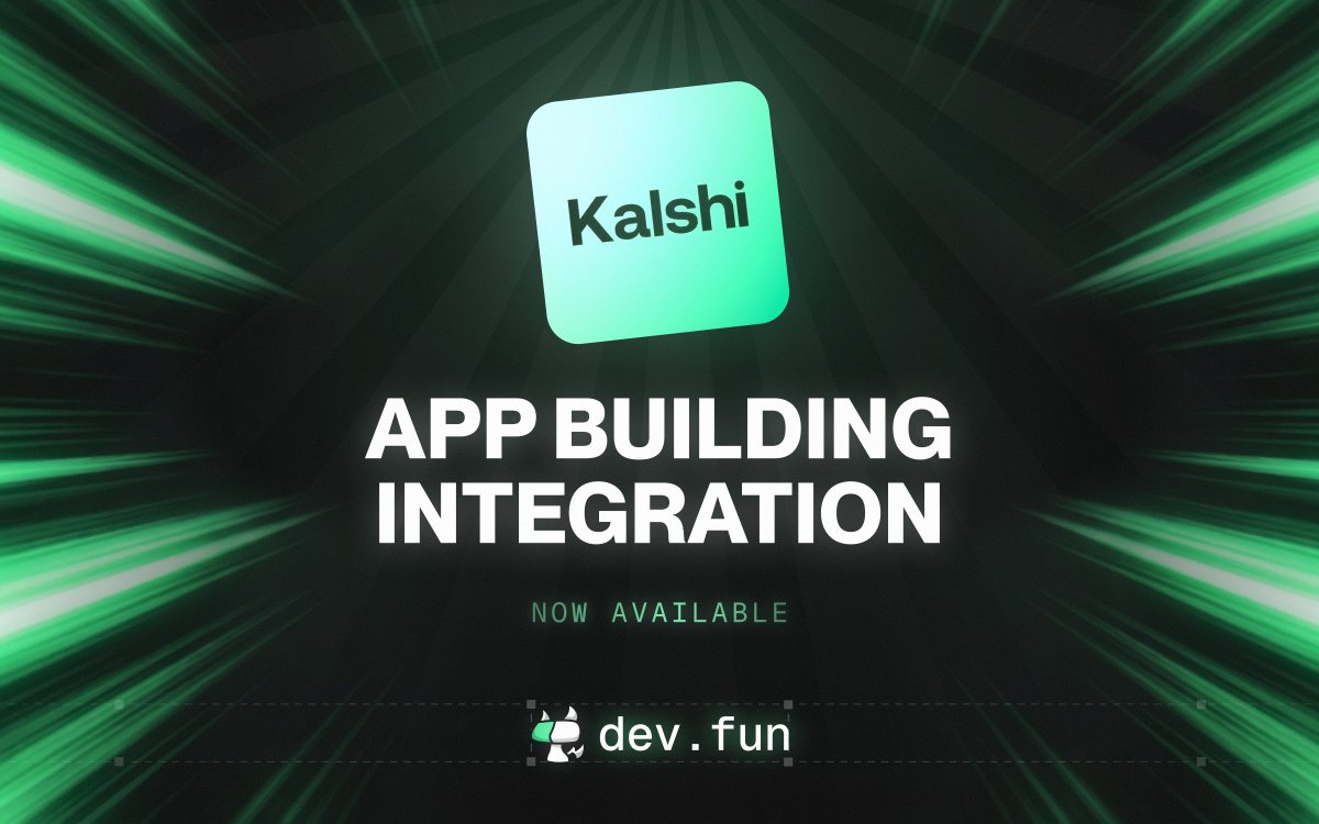 devfun's tweet image. building on @Kalshi is now easier than ever

you can now build apps that plug directly into the Kalshi API — live on devfun

build your own prediction market app today