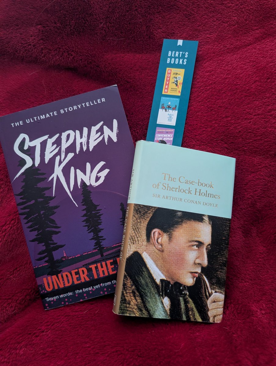 Sam48Bell's tweet image. It's @bertsbooks subscription delivery day. Under the Dome by Stephen King and The Case-book of Sherlock Holmes by Arthur Conan Doyle.