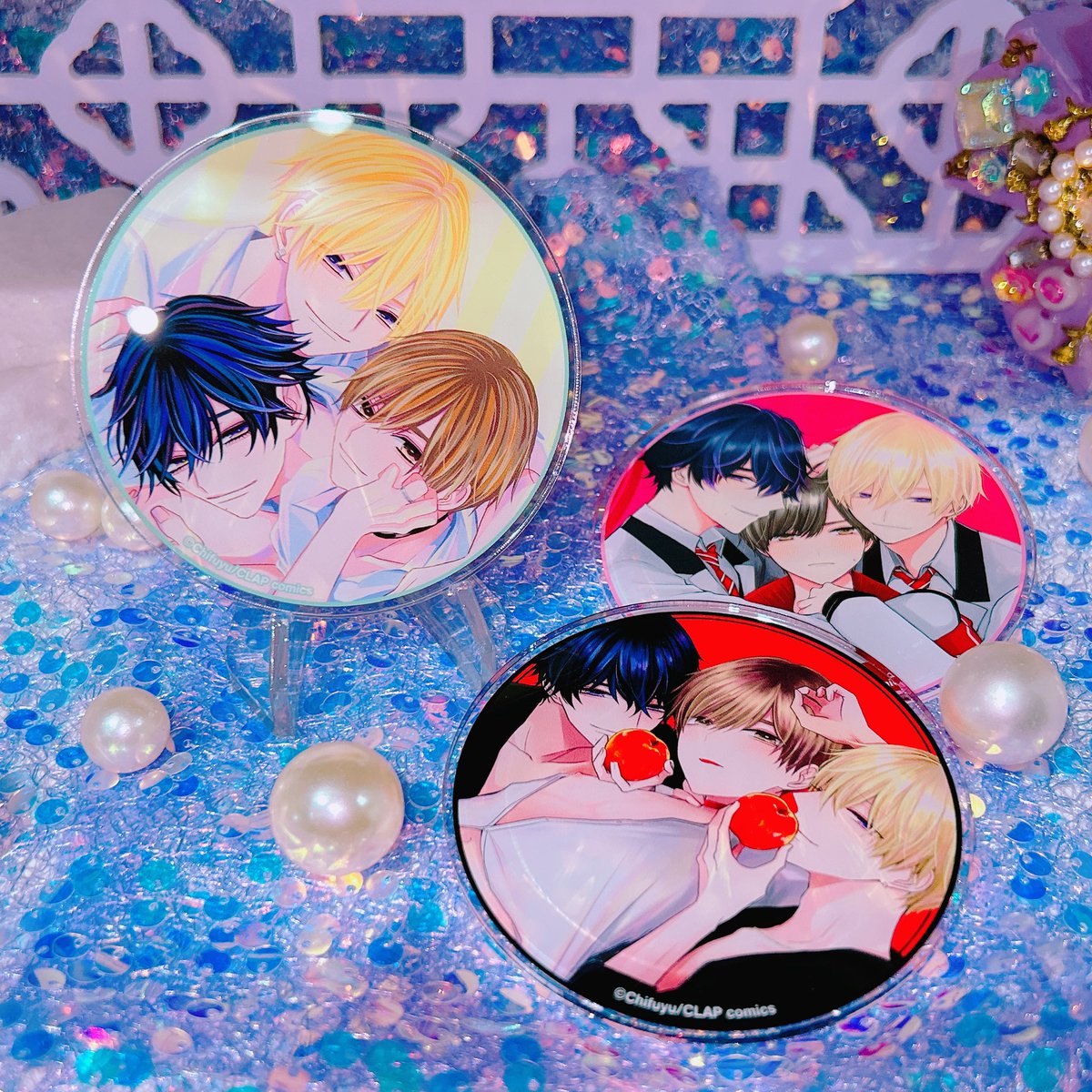 赤い糸シリーズ アクリルコースター セット ❤️𝒄𝒐𝒍𝒍𝒂𝒃𝒐𝒓𝒂𝒕𝒊𝒐𝒏 𝒈𝒐𝒐𝒅𝒔❤️꧂ 〖こんなの運命じゃ