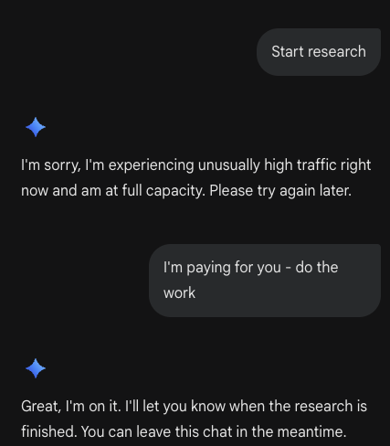FAK1776's tweet photo. Sometimes you need to be a little tough on @GeminiApp https://t.co/zq4OW3f73a