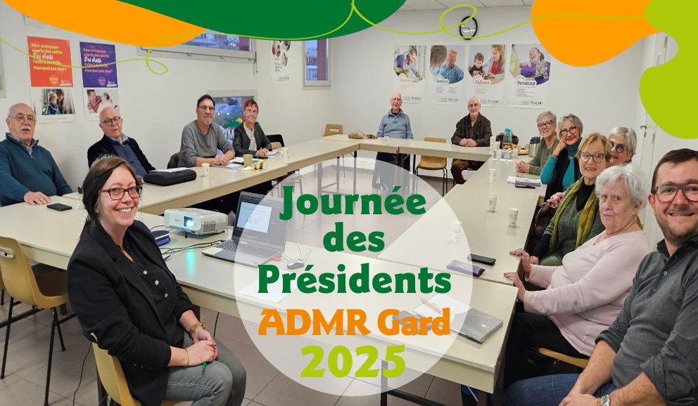 #vieassociative
📆 Ce jeudi 4 décembre s’est déroulée la Journée des Présidents du réseau <a href="/AdmrGard/">ADMR GARD</a>.
👉 Une journée d’échanges et de réflexion avec les dirigeants des associations locales ADMR 
✅ Un moment convivial et riche en partage.
#bénévolat #ADMR #EmployeursEngagés