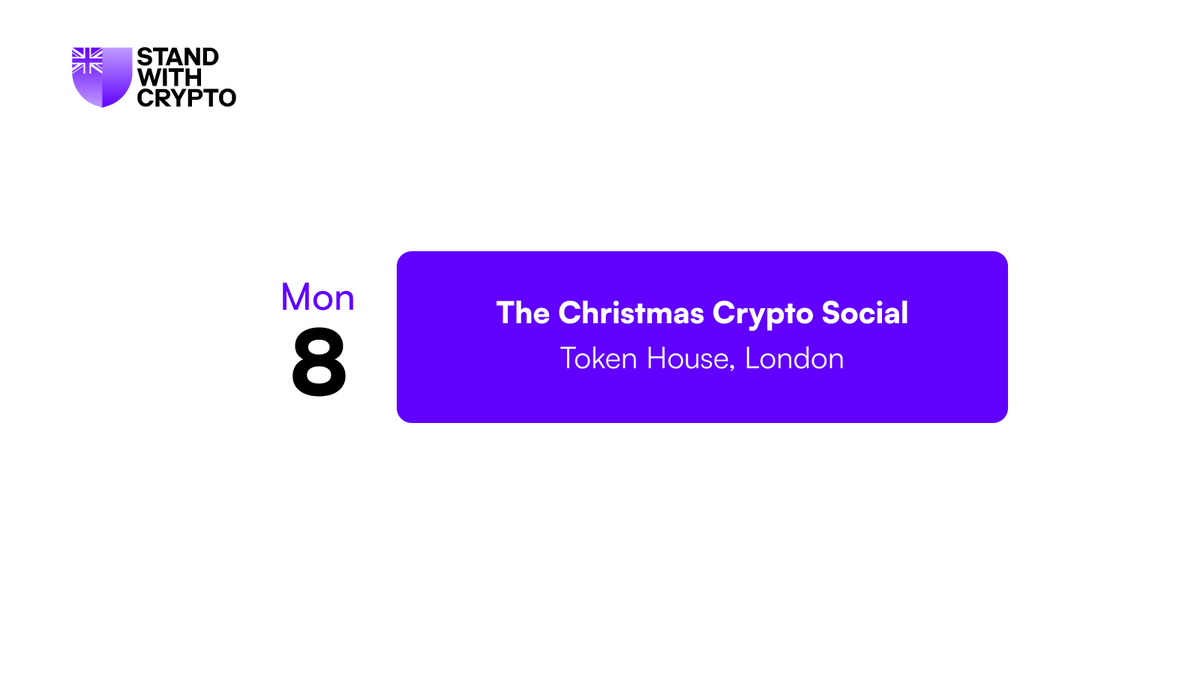 Tis the season to connect and spend time with the people pushing British  innovation forward. Join us next Monday, 8th December, for The Christmas Crypto  Social, hosted by SwC advocate @NoCodeJac. Whether