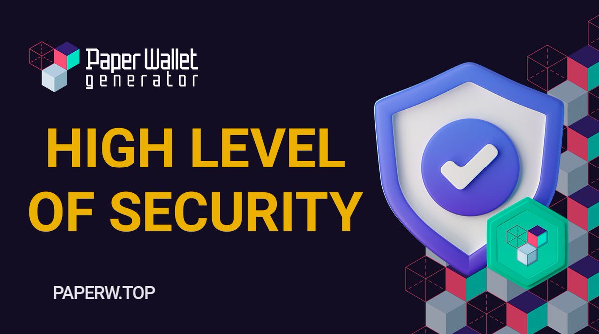 🛡 Secure your #crypto like a pro!
‼️Generate your keys offline and print out a paper wallet for ultimate safety! 
✅ Use our trusted Offline #OpenSource Client-Side Wallet Generator: paperw.top
 👍Your crypto deserves the best protection! #CryptoSecurity #HODL #btc