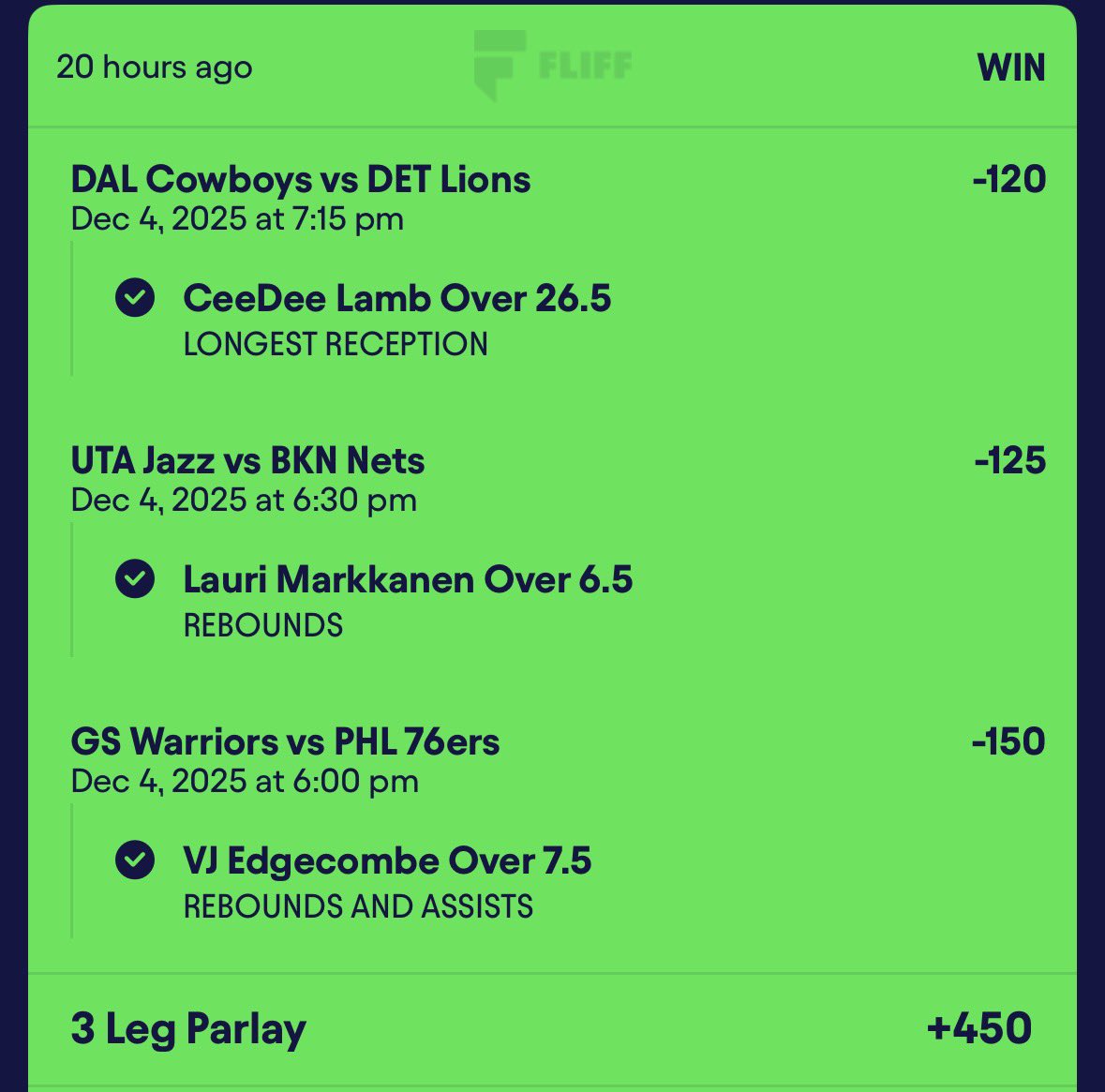 TheOddsLab's tweet image. WHAT A DAY FOR THE VIP YESTERDAY 

We went 4/4 on our parlays and 19x our money 💵 

Get one mont FREE for the VIP by using our code “PR-1EW1S4F” on prize picks and deposit a minimum of $10 

#PrizePicks #betting #Gambling𝕏 #nba #parlay #parlays #money