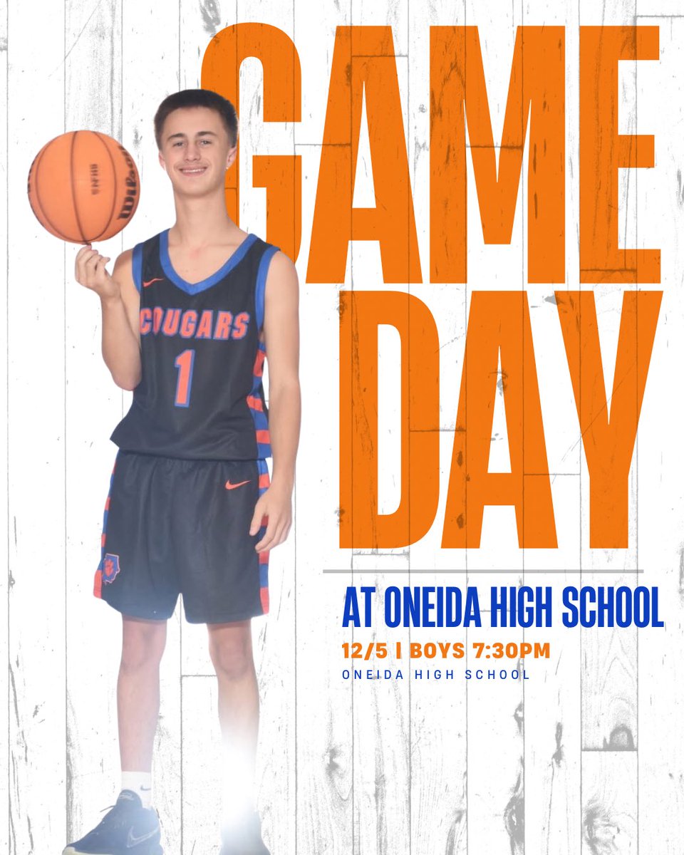 on the road tonight! 

🏀 v. Oneida High School
📍Oneida High School
⏱️ JV Girls 4:30 | Varsity Girls 6 | Varsity Boys 7:30 
📸 Scott Powell Photography