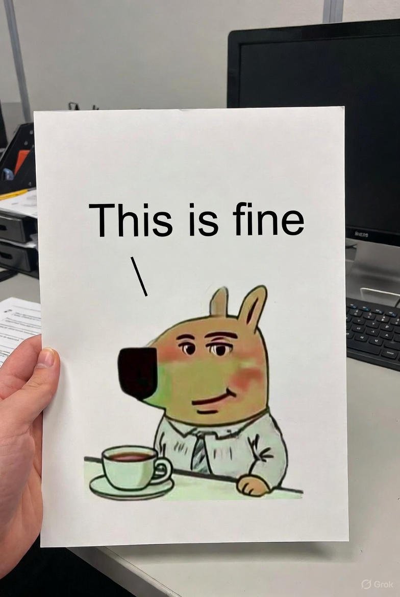 yshraj_'s tweet photo. Cloudflare just took down 20% of the internet to patch a React bug.
Their own status page: 500 error Their blog: blank The dog: “This is fine” 🐶☕
Diversify your CDN before the next sneeze, folks 😂
#CloudflareDown https://t.co/GuZBA0NEJ3
