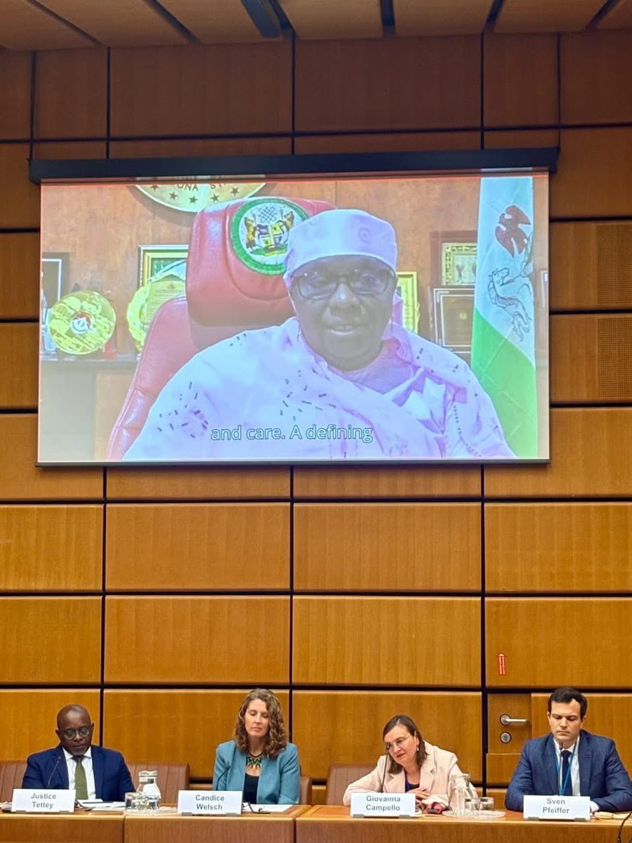 Her Excellency Dr. Hadiza Sabuwa Balarabe, addressed a virtual meeting of the United Nations Office on Drugs and Crime (UNODC) member-states reconvened session on Thursday 4 December 2025.
Below is the full text of her address:

An Address by Her Excellency, Dr Hadiza Sabuwa