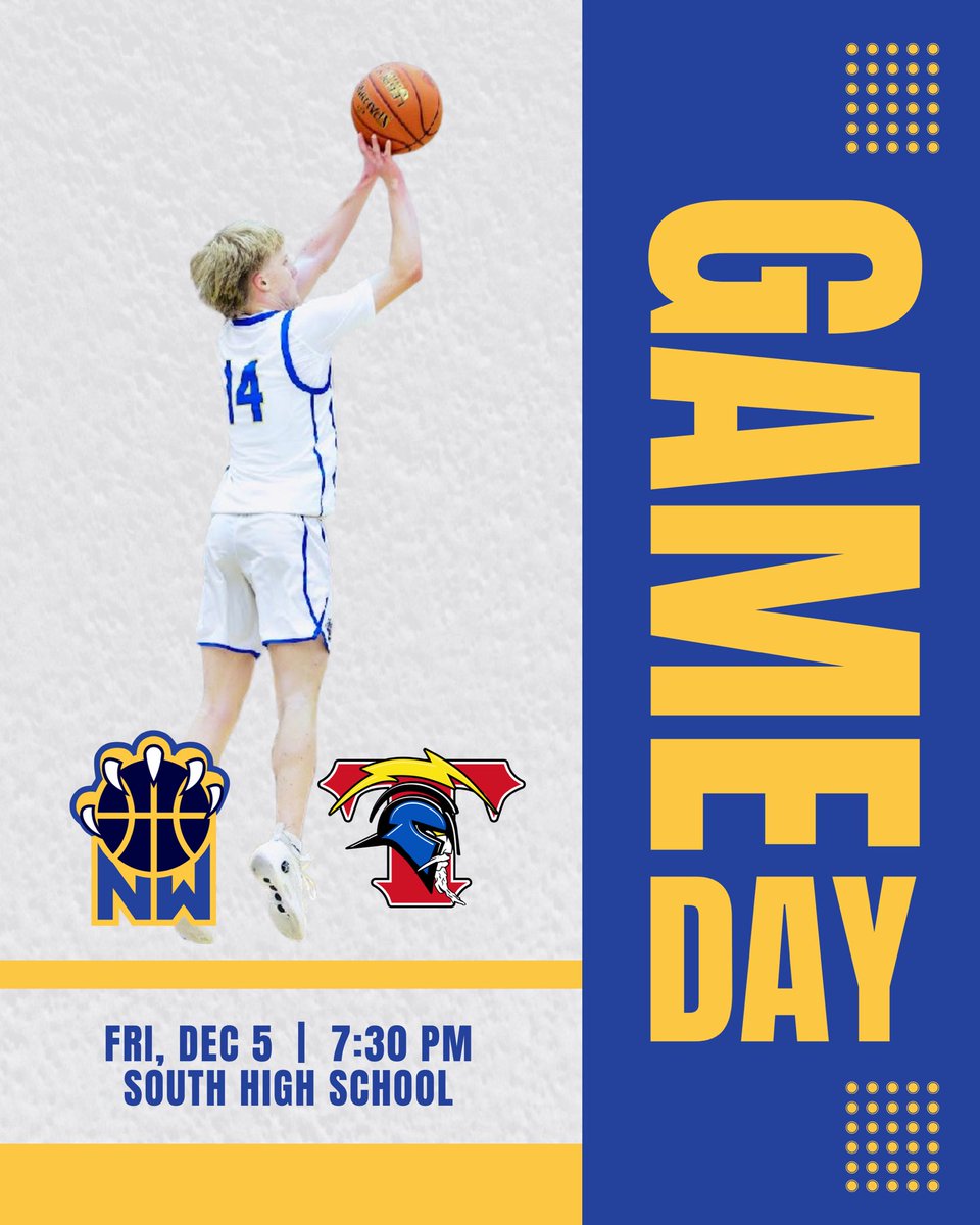 Game Day❗️

👉 vs. South
⏰ 7:30 PM
📍 @ South High School 

Show out Grizzly Nation for our first road game!