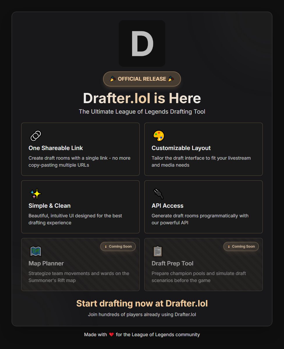 Drafter.lol tweet media