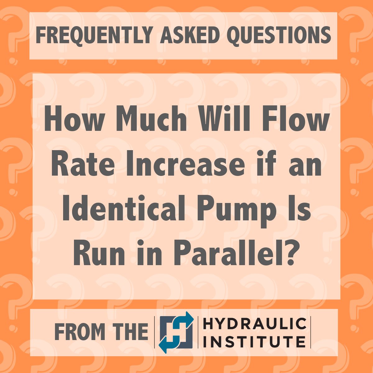 In this week's FAQ from <a href="/HIpumps/">Hydraulic Institute</a>, learn more about how pumping in parallel changes flow rate. 

pumpsandsystems.com/how-much-will-…