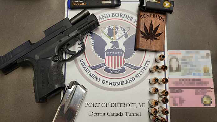 DFODetroit's tweet image. Outbound enforcement operations yielded a #pistol and various THC products at the #DetroitWindsorTunnel, Nov. 21. 

💁‍♂️TRAVEL TIP: Have the proper import/export paperwork if you intend to cross the #border with a firearm and leave the drugs at home.