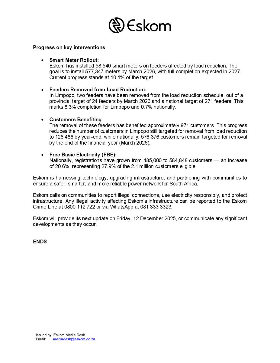 Eskom Hld SOC Ltd tweet media