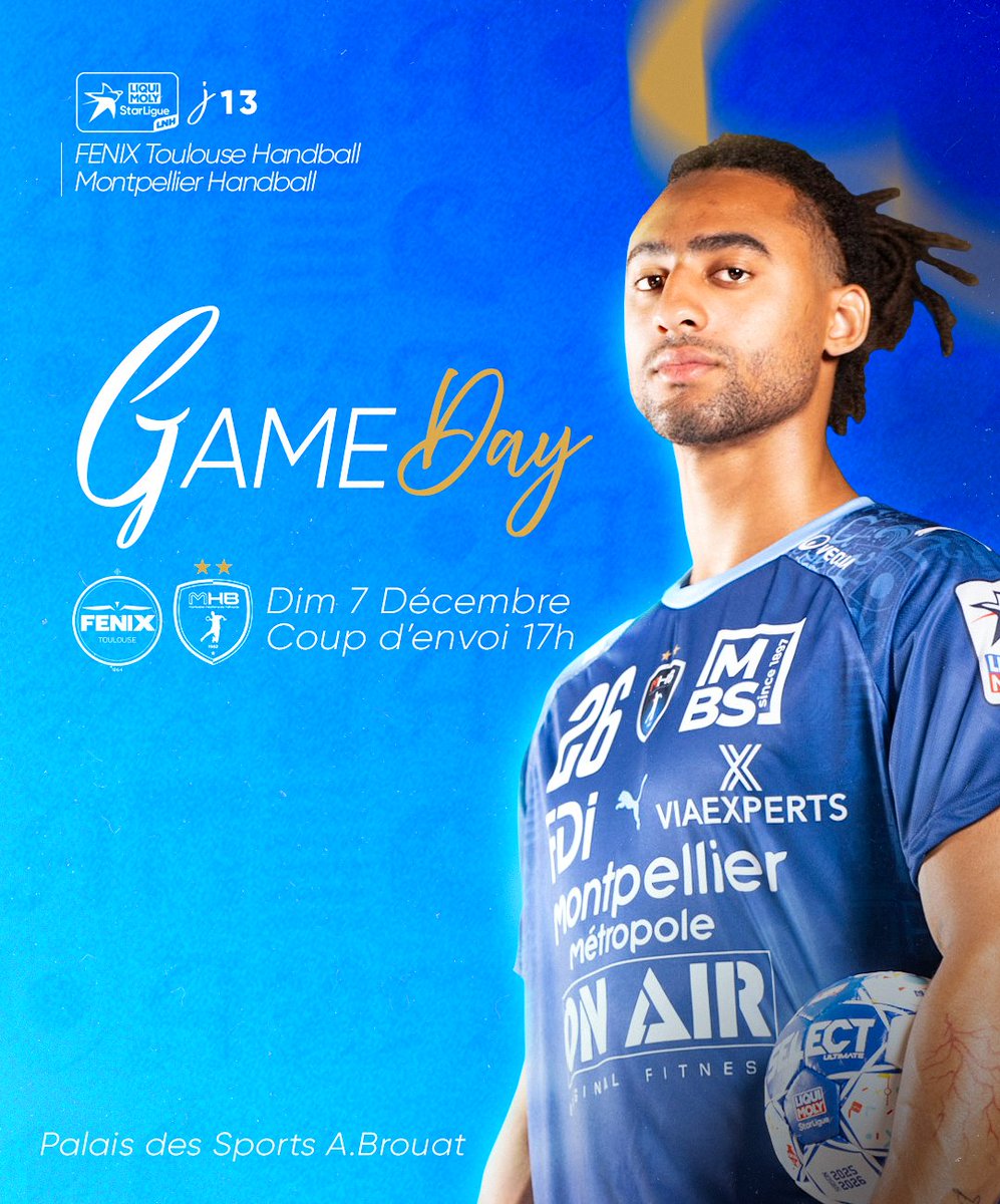 #GameDay 🤾🏻‍♂️🔥
🏆 J13 I Liqui Moly StarLigue
🆚 <a href="/FENIX_HB/">FENIX Toulouse Handball</a> 
⏰ 17h
📍 Palais des Sports A. Brouat
📺 <a href="/beinsports_FR/">beIN SPORTS</a> 

𝘼𝙡𝙡𝙚𝙯 𝙡𝙚 𝙈𝙃𝘽 ! 💙