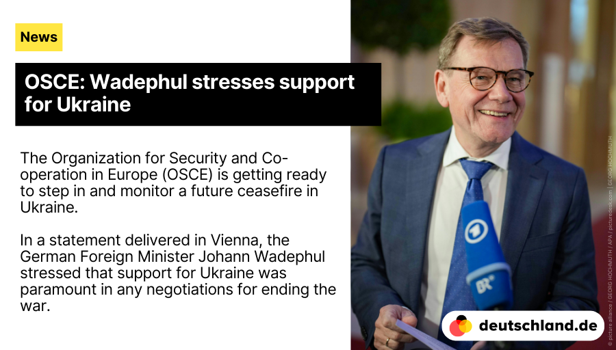 en_germany's tweet image. +++ #OSCE: Wadephul stresses support for Ukraine

🇩🇪 Here you will find the most important information on Germany's foreign policy and international relations.

👉 spkl.io/6019Annmf

#NewsDE @AussenMinDE