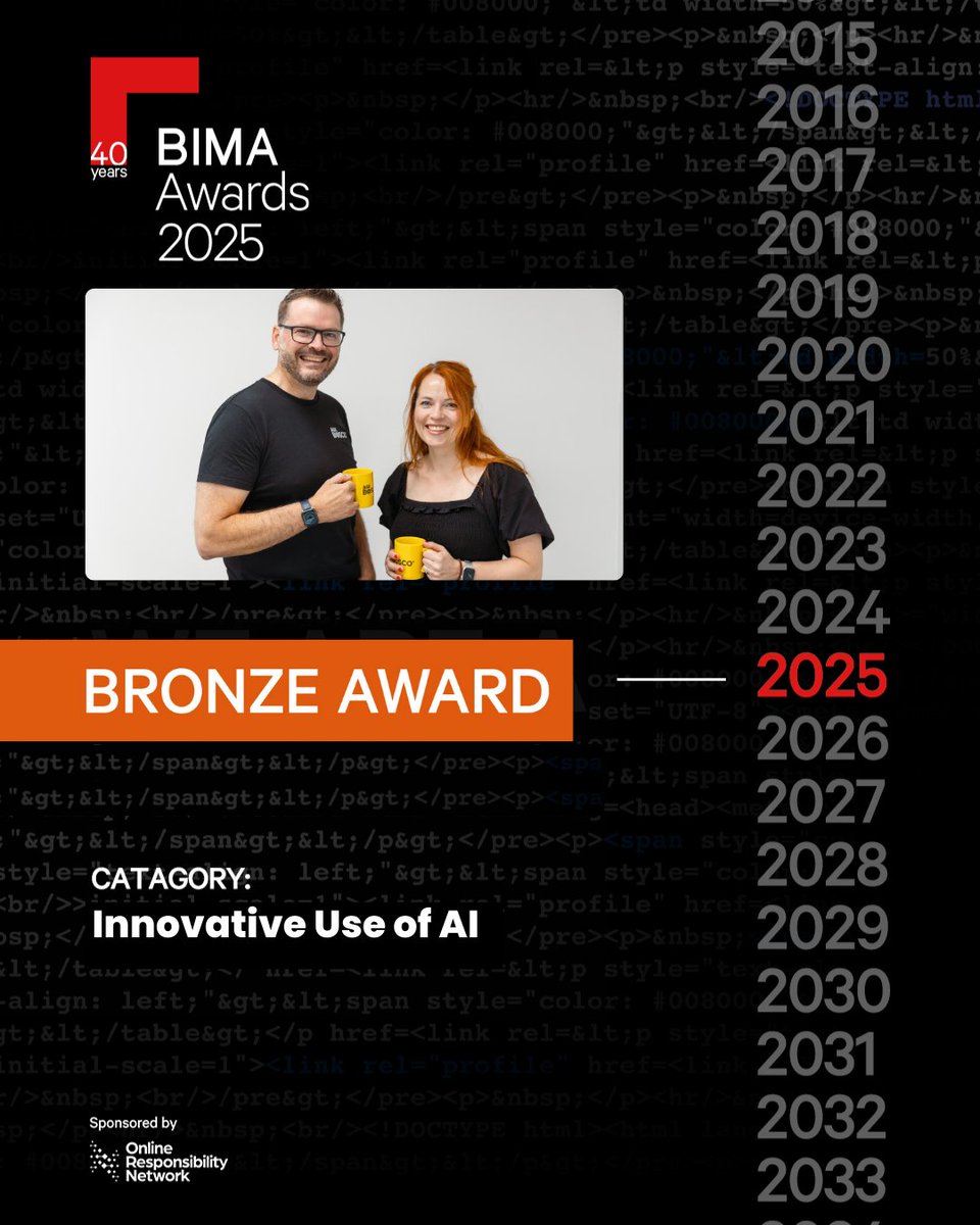 ASK BOSCO® has been recognised with a Bronze Award at the 2025 BIMA Awards! 🥉