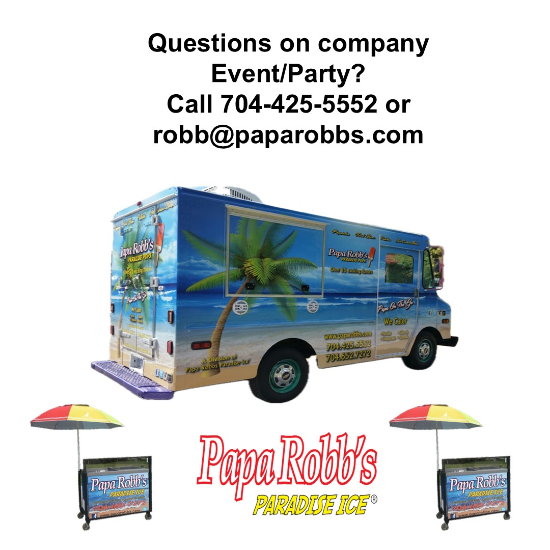 Papa_Robbs's tweet image. Store is closed for the winter but not our trucks. Questions on company Event/Party? Call 704-425-5552 or robb@paparobbs.com