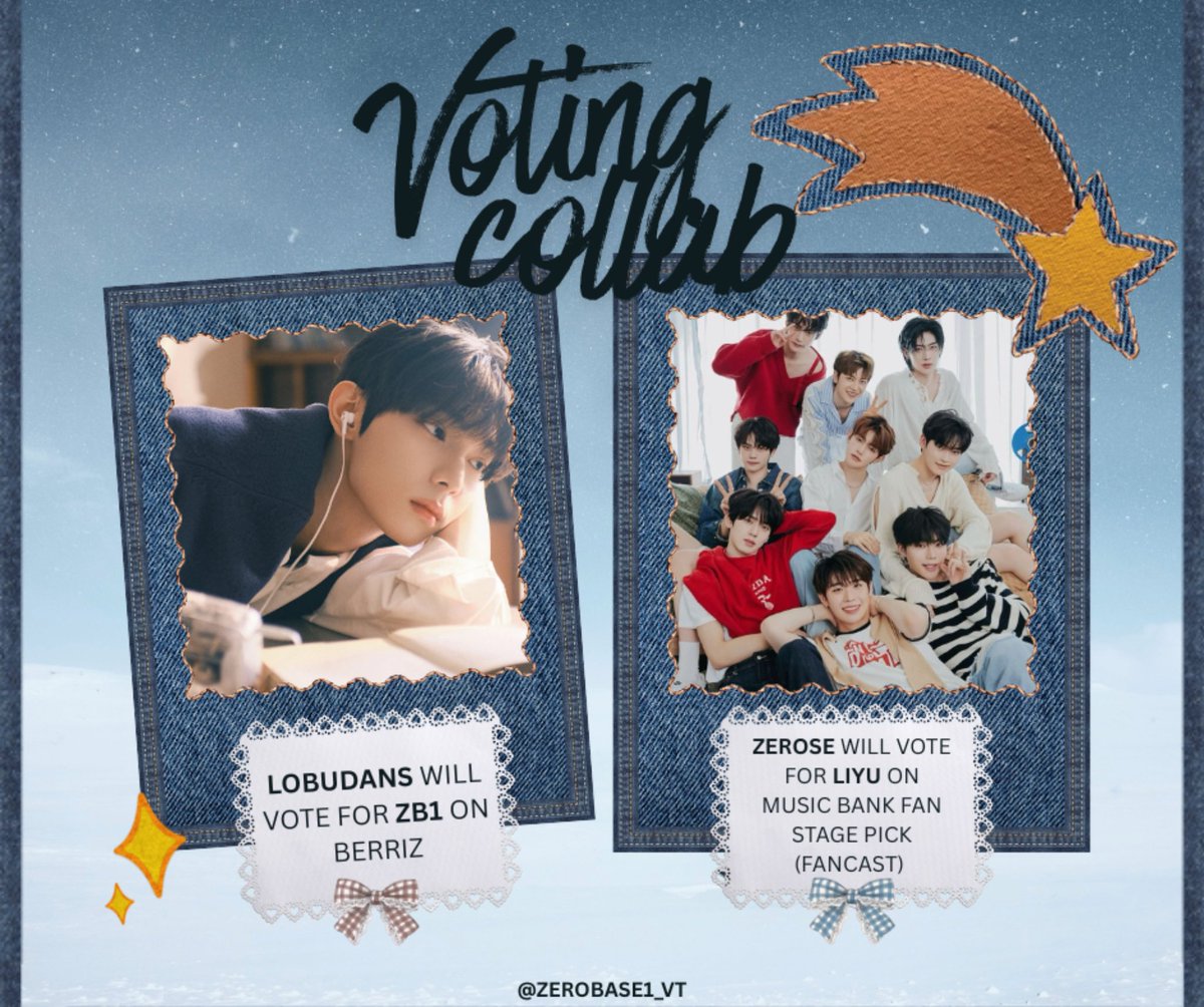 ZEROBASE1_VT's tweet image. [📢 VOTING COLLABORATION ]

ZEROSE! 🌹 We have a new voting collab with @liyuvotes

ZEROSE will vote for Liyu on Music Bank Fan's Stage Pick. In return Lobudans will vote for ZB1 on the BERRIZ App for Global Fans' Choice (MMA 2025)

⏰ December 11th, 17:00 KST
🗳️ 5 Berriz Votes =…
