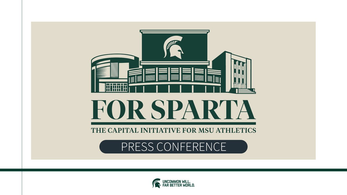 Today will be a historic day for Michigan State.

Join us at 10 a.m. for a major announcement, streaming live on the MSU Athletics YouTube page: sprtns.co/4aDmwtk
