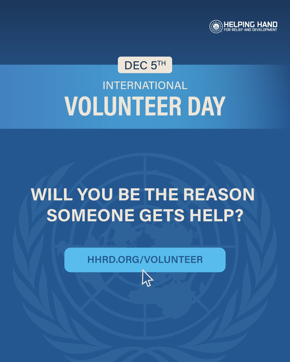 HelpingHandUSA's tweet image. 🙌 On International Volunteer Day, we celebrate every HHRD volunteer who serves humanity with humility. Your Zakat fuels their mission — a gift that may also be tax-deductible. 
[Link in bio]

#VolunteerDay #HHRDVolunteers #ServeWithHumility #Zakat