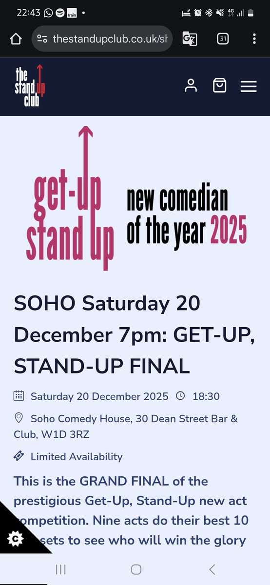 Mooseface42's tweet photo. Performing at the get up standup final held by the respectable @standupclubuk 20th December, I think there are still tickets left so it would be nice to see some friendly faces. 

#comedy #clown #alternativecomedy #standup #london https://t.co/iqePZyhhak