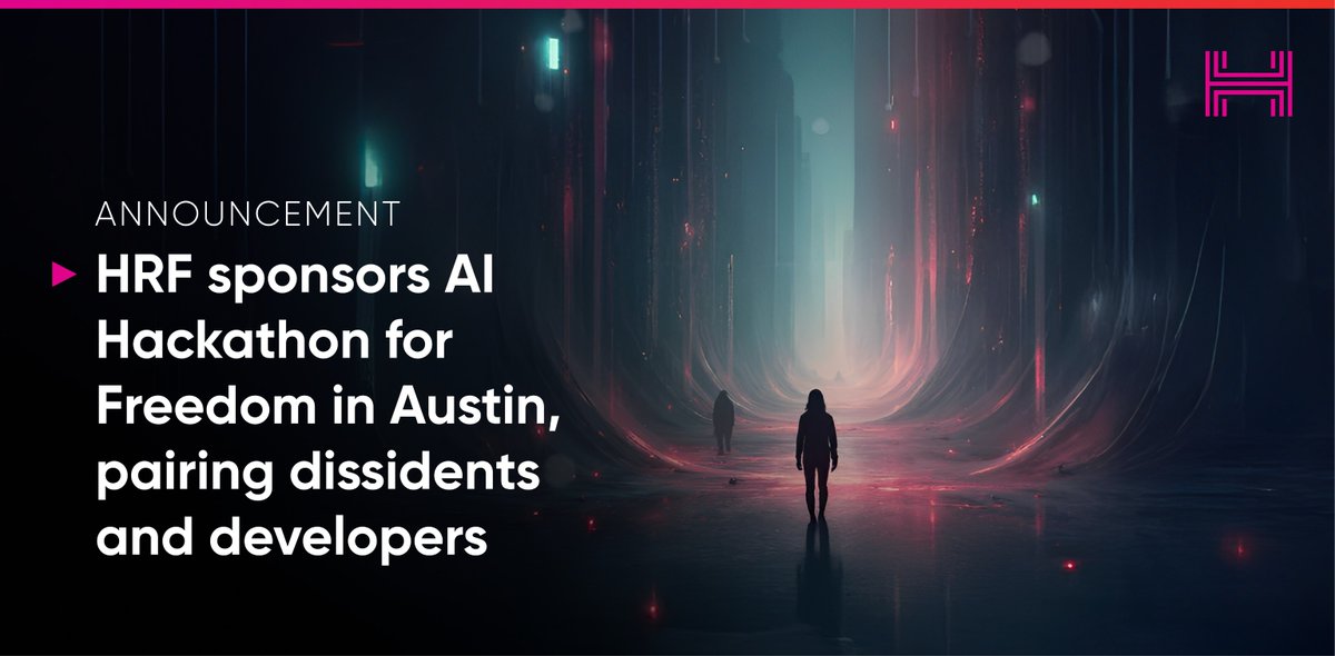 HRF's tweet photo. Activists bring the problems. Developers help build the solutions.

Hack4Freedom is HRF's first activist-led AI hackathon — one weekend, 1 BTC, real freedom tech.

Learn more → https://t.co/BZ2WdxAF0r https://t.co/DgdNMFMgdx