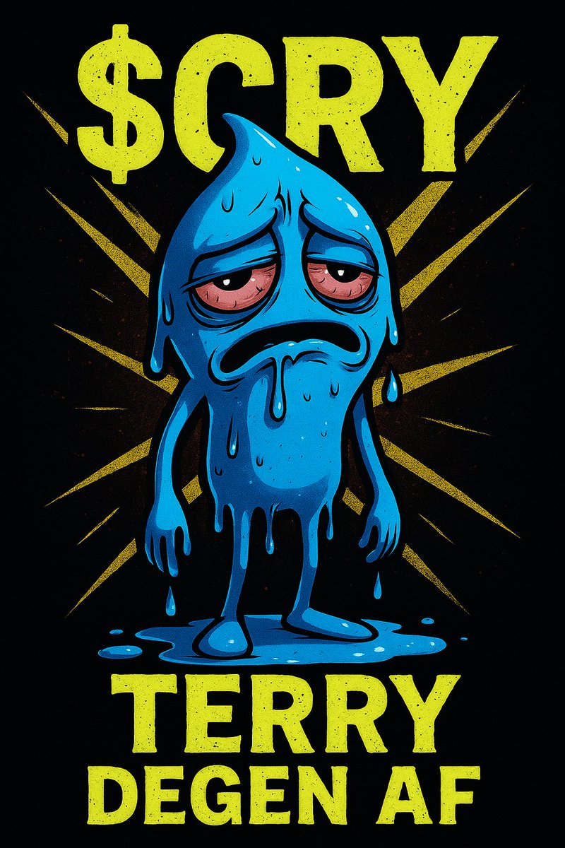 CRY_Token's tweet photo. Terry woke up liquid, hungover, and still more bullish than half of CT.

$CRY isn’t a token… it’s a lifestyle choice.
Send it or cry trying. 💧🚀

#CRYToken #DeFiDegen https://t.co/Dq3UydtMSa
