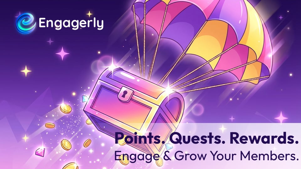 Treasure Drops are LIVE 🎁

Randomly rain points &amp; roles on active members!

4 modes:
1️⃣Manual
2️⃣Every X messages
3️⃣Every X minutes
4️⃣Daily scheduled

Fixed or random rewards. Chat = addictive now🔥
Set up in 60s → dash.engagerly.bot

#Engagerly #DiscordGrowth #TreasureDrop