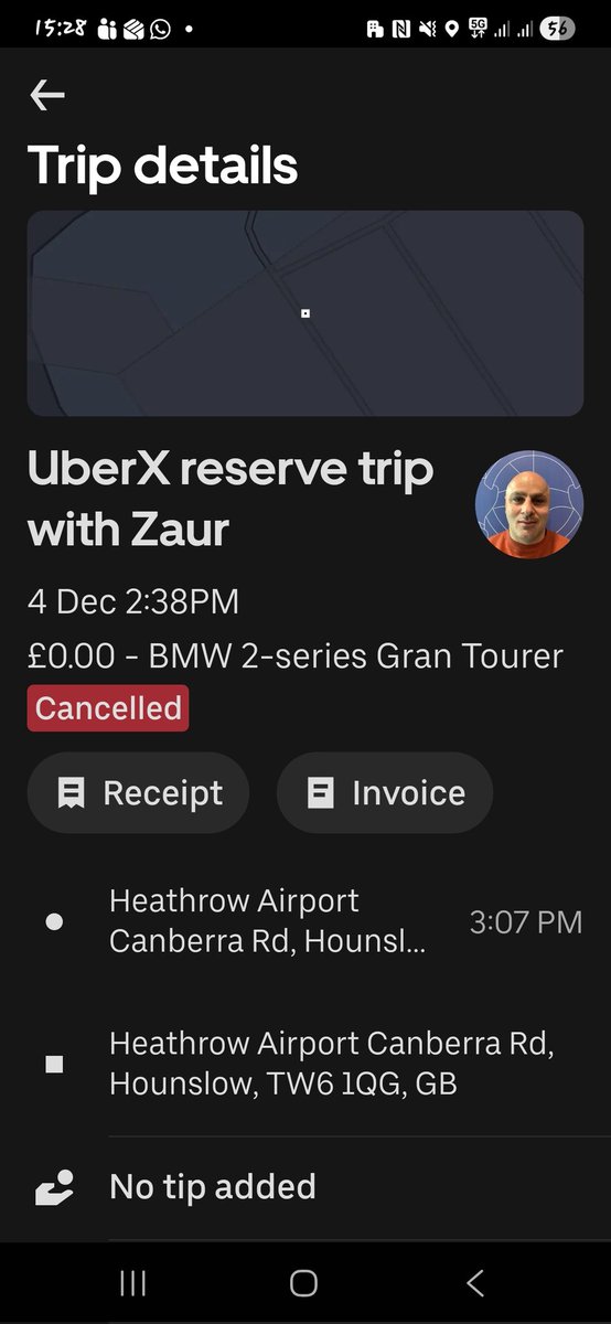 ahemeson's tweet photo. @UberUKI_Support I called your customer er team and it wasn't helpful. I have attached the cancellation details https://t.co/16MWy1Uwyu
