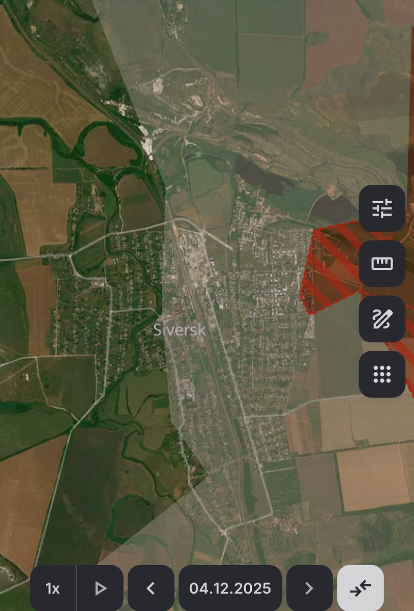05.12.2025
🇺🇦⚔️🇷🇺 Die Ukrainische Quelle DeepstateUA bestätigt den Einmarsch russischer Soldaten in die Stadt Siversk, welche seit 2022 umkämpft ist.