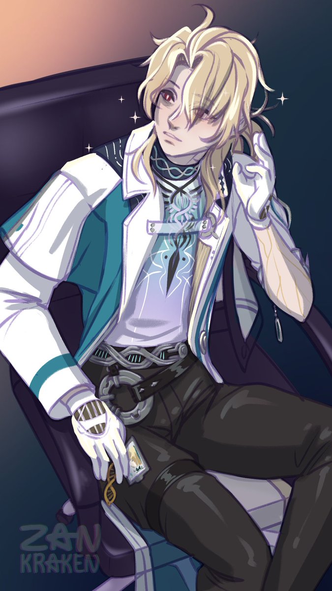 Fanart sketch of the new pretty boy Luuk Herssen. He looks like an overworked vampire to me lol. 

#fanart #WutheringWaves #Wuwafanart #鳴潮 #LahaiRoi