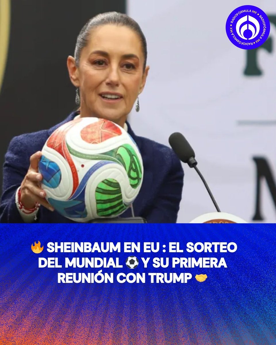 🇺🇸 SHEINBAUM EN WASHINGTON: SORTEO MUNDIAL Y PRIMERA REUNIÓN CON TRUMP

La presidenta Claudia Sheinbaum viajó a Washington, Estados Unidos, para una agenda que combina diplomacia y deporte.

⚽ EVENTO DEPORTIVO: Asistió al Centro Kennedy para participar en el Sorteo del Mundial,