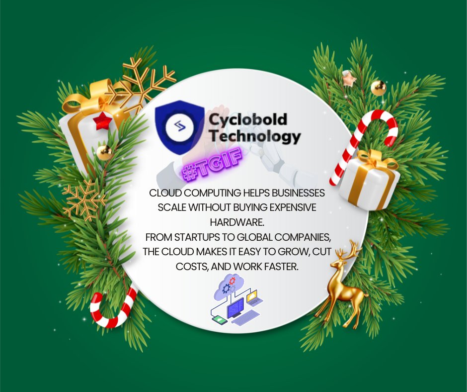 cyclobold's tweet image. Cloud computing allows businesses to scale instantly without investing in costly hardware or complex infrastructure.
Instead of buying servers, maintaining data centers, or worrying about storage limits, companies simply use what they need — and pay only for what they use.