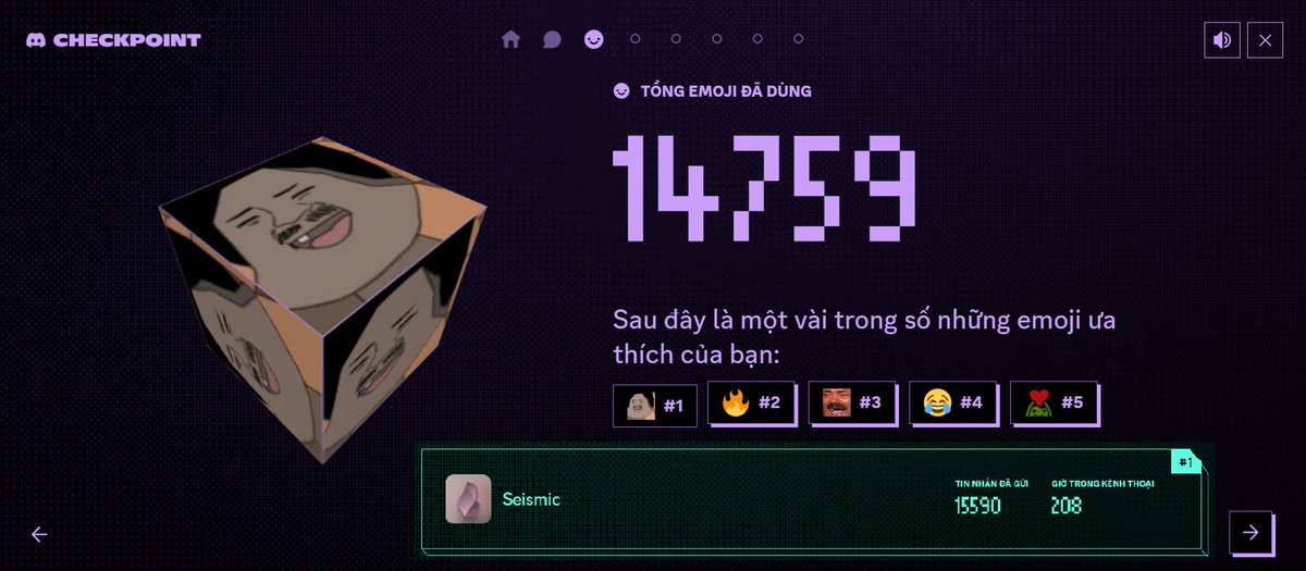 Top Emoji in my Discord, led by hehe Seismic <a href="/SeismicSys/">Seismic</a> 

This is the emoticon I use every day when chatting with my friends in Seismic. Because they are always cheerful and friendly. I love Seismic

#Seismic