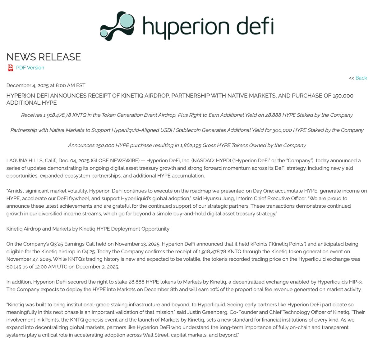 Hyperion (@HyperionDeFi) / Posts / X