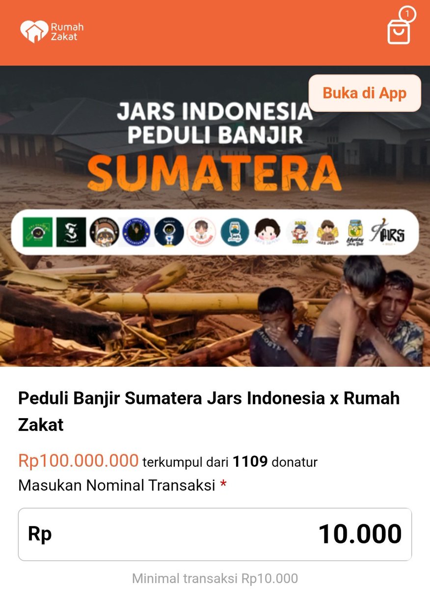 ✨️ 1000 ORANG BAIK— JARS PEDULI BANJIR SUMATERA &amp; ACEH ✨️

Dengan segala ketulusan, kami mengucapkan terima kasih untuk Jars Indonesia, Jars Internasional, pengusaha UMKM dan masyarakat Indonesia atas sinerginya bergandengan tangan mendukung kegiatan #eaJCharity Jars