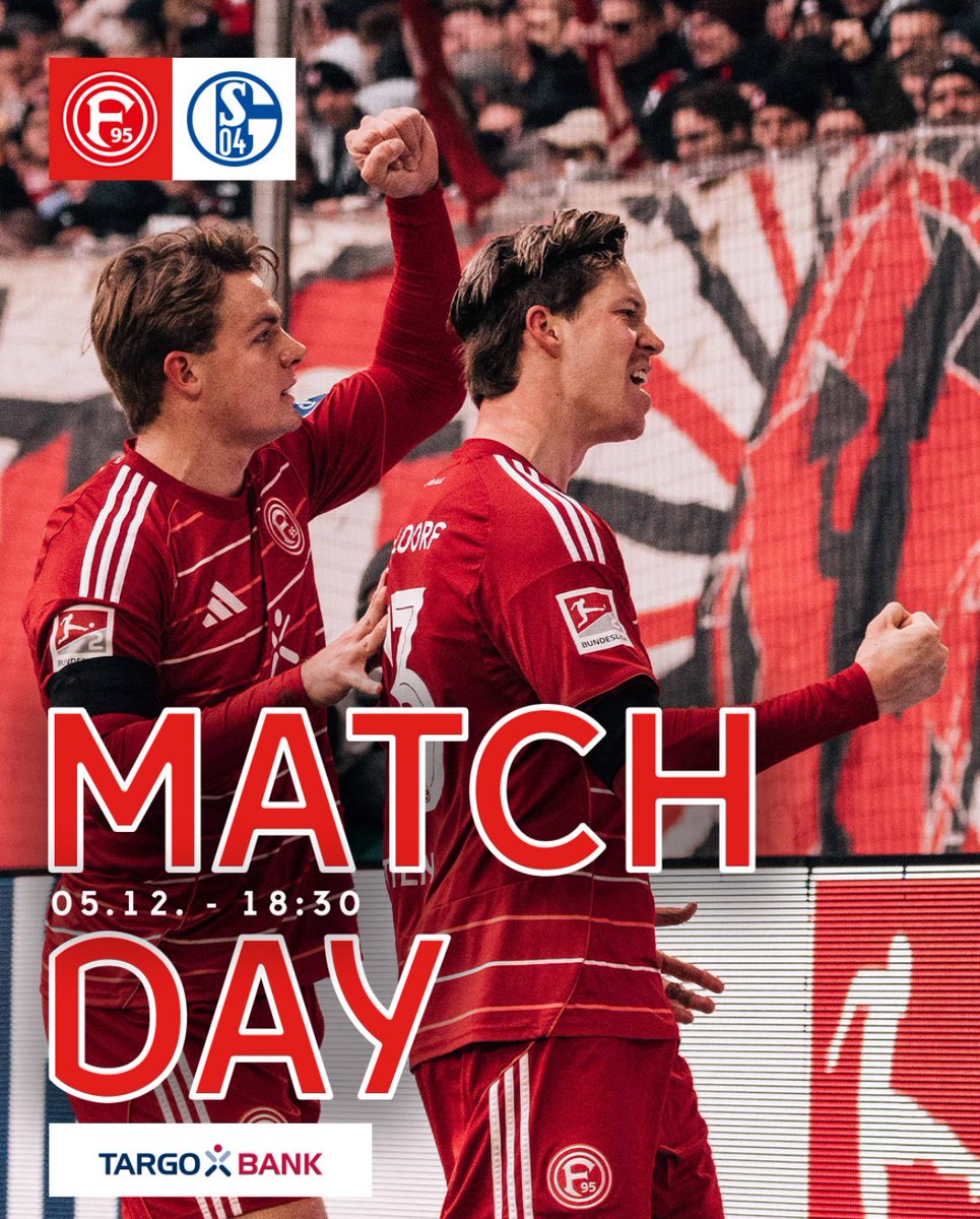 F95_Italy's tweet photo. Matchday 🔴⚪️

⚽ | @F95 – @S04
⏱ | 18:30
🏟 | Merkur Spiel-Arena
🏆 | #2Bundesliga

#F95S04 / #F95 / #Football / #Fortuna https://t.co/ApybVg051A