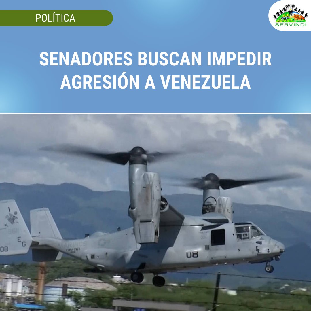 🇺🇸 #EEUU Senadores estadounidenses demócratas y republicanos presentaron el 3 de diciembre una resolución para impedir que la Casa Blanca lance una ofensiva militar contra Venezuela sin la autorización del Congreso → acortar.link/2A5Gdb