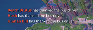 realAlucar's tweet image. FUN FACT: I do not know if anyone noticed this before, but the bosses also thank the bus driver at the start of every match 😭🚌

#Fortnite #FortniteNews