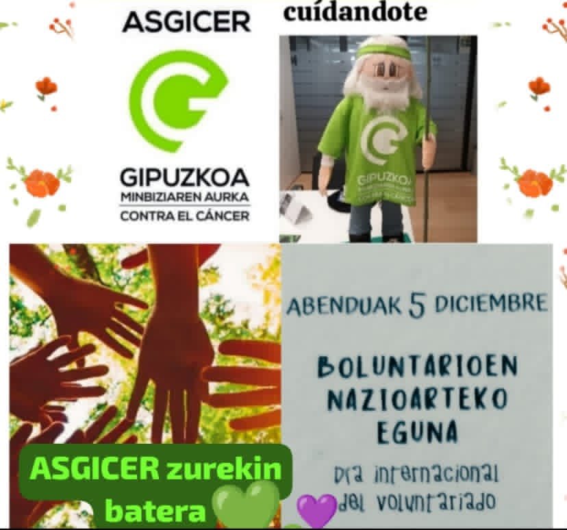 Hoy, 5 de diciembre, día internacional del voluntariado. Muchísimas gracias a todos los que conseguís que nuestra asociación funcione 😘
Gaur, abenduak 5, boluntarioen nazioarteko eguna. Mila esker gure elkartea aurrera ateratzen laguntzen gaituzuen guztioi 😘