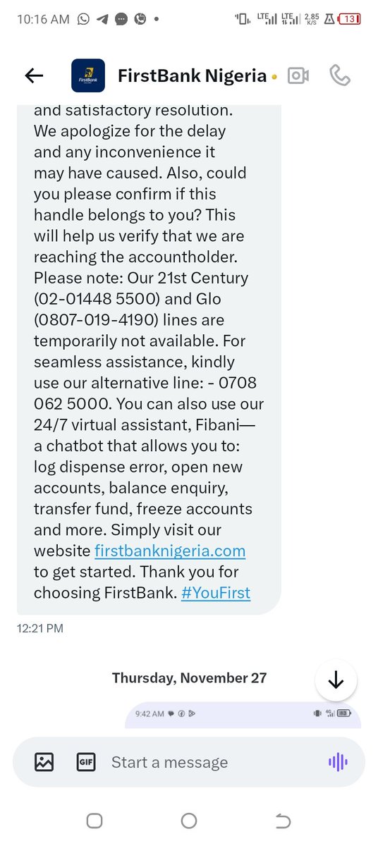 princehillson1's tweet photo. @TGmarchnata @FirstBankngr Return my money. I have complained about this money more than week. Don't tell me to come on dm because your dm isn't useful. Below are my chats with you and every detail you need. Return my money @FirstBankngr  
@officialABAT https://t.co/EbBVrjqs8W