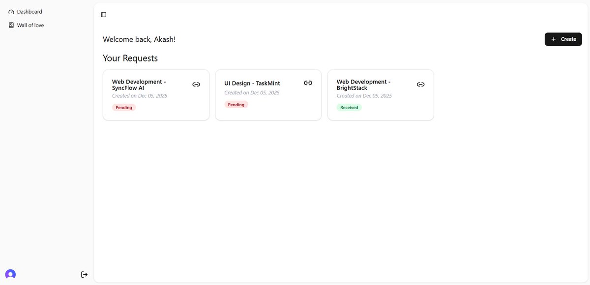 I haven’t shared this yet

But I’ve been quietly building a small tool called Testimolio.

Today, the MVP is live 🚀

A super simple way to collect client testimonials with one link.

Would love it if you could try it out and share your feedback

url: testimolio.vercel.app