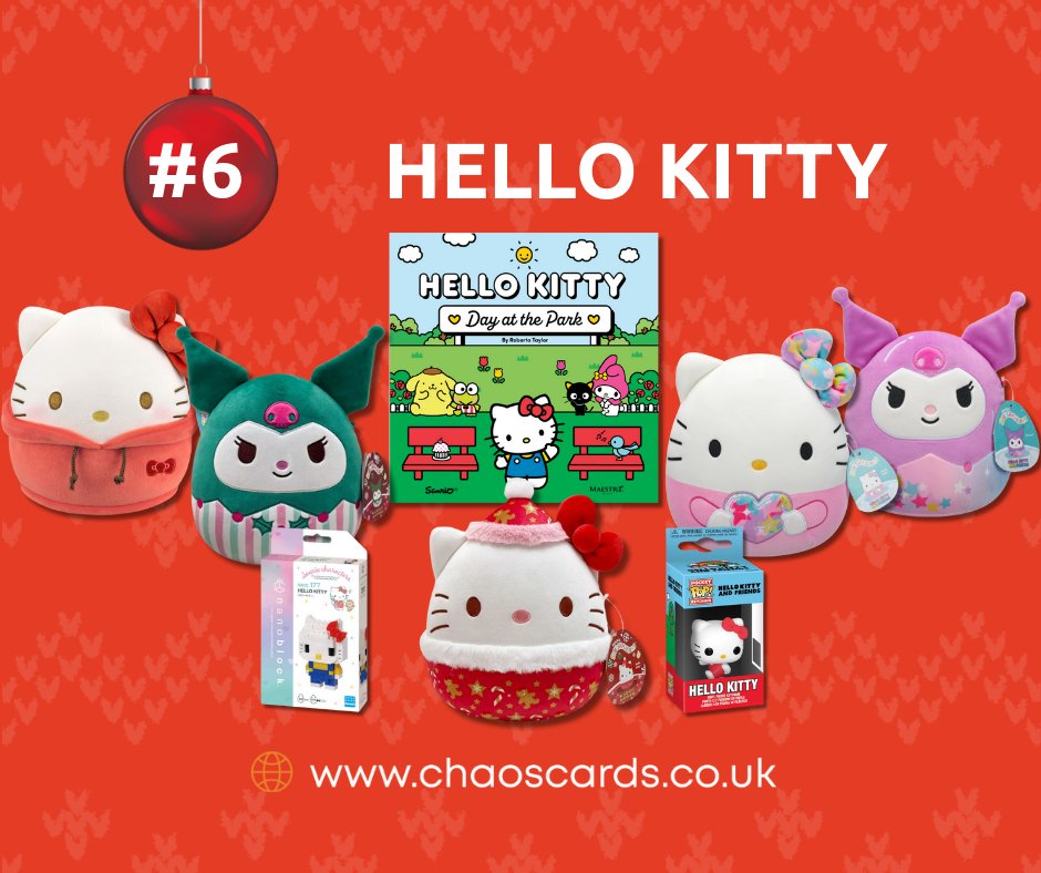 Day 6 of our gift ideas advent is Hello Kitty bit.ly/4iI7RPV

Pick up Hello Kitty &amp; Friends in Squishmallow form, nanoblock, keyring or compete against Hello Kitty, My Melody, Kuromi, and other characters for the most epic day of fun at the local park in the Hello Kitty