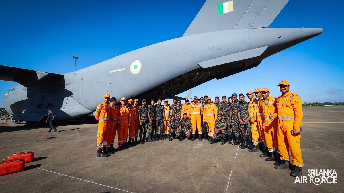 Thank You India 🇮🇳 

After completing search &amp; rescue operations in Cyclone Ditwah hit areas of Sri Lanka since 29 Nov, the National Disaster Response Force, India teams departed for India. 

From navigating submerged neighbourhoods to trekking through Badulla’s treacherous,